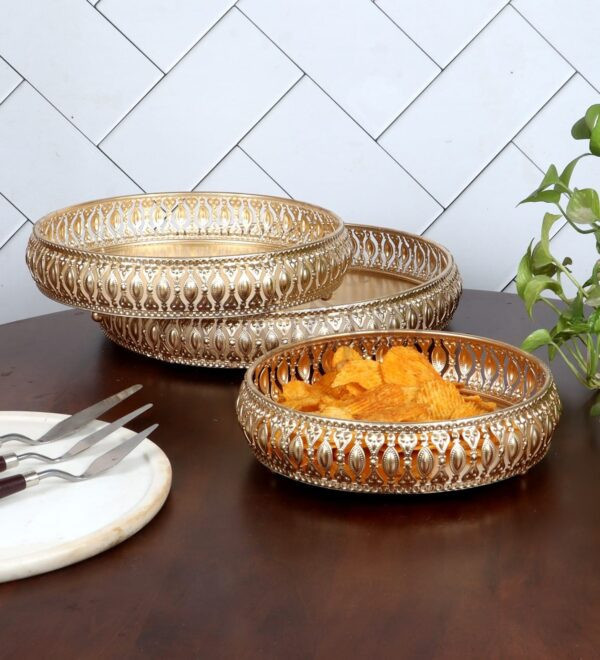 Cutwork Tray set 3 Pcs