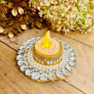 Pearl Diamond Tlight Holder -2