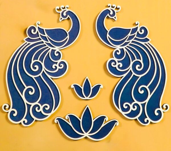 DIY Mayura  Rangoli Mat