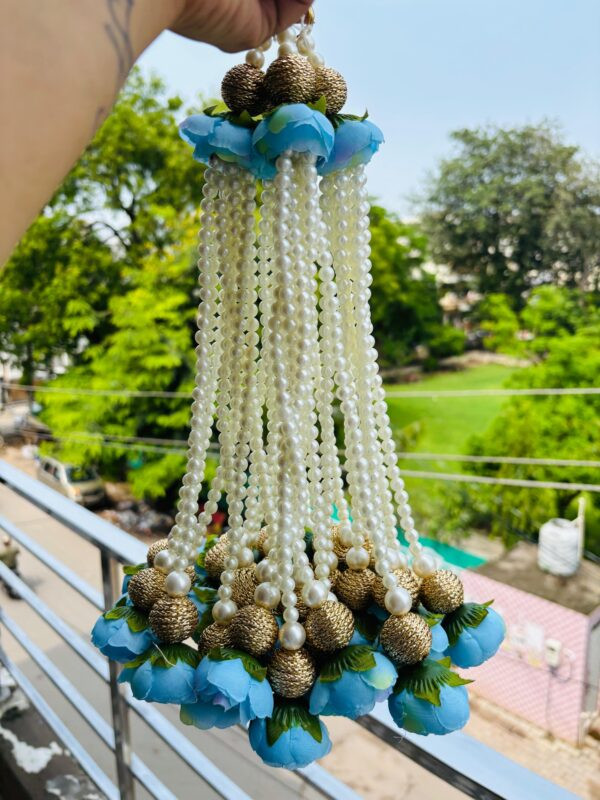 Pearl Hanging with Peonies Tassel