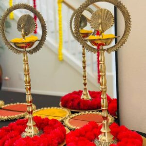 Peacock Brass Deepams