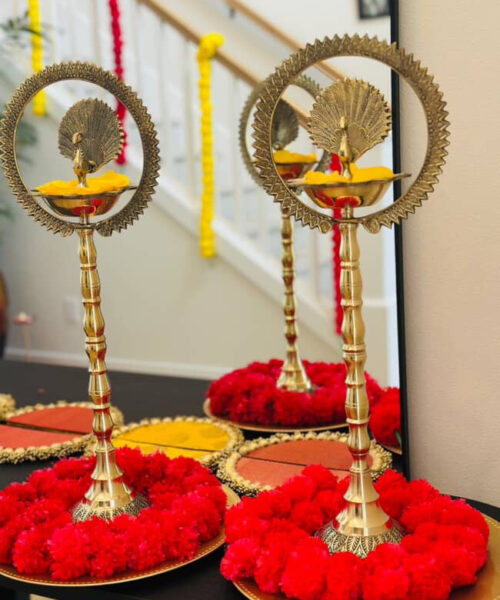 Peacock Brass Deepams