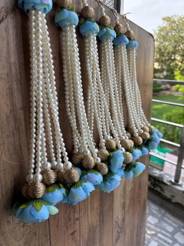 Pearl Hanging with Peonies Tassel