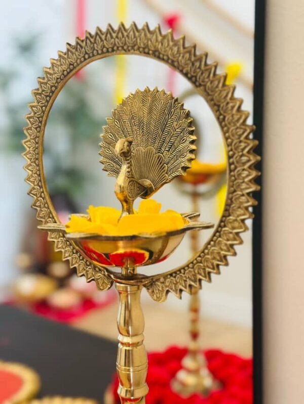 Peacock Brass Deepams