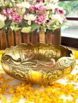 Antique Carved Brass Urli