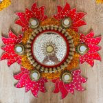 Kamal  Mirror work  Rangoli