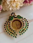 Peacock  Diya Pair