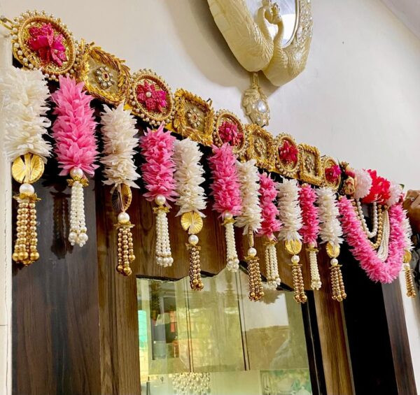 Gold Kundan and Pink Bandhanwar