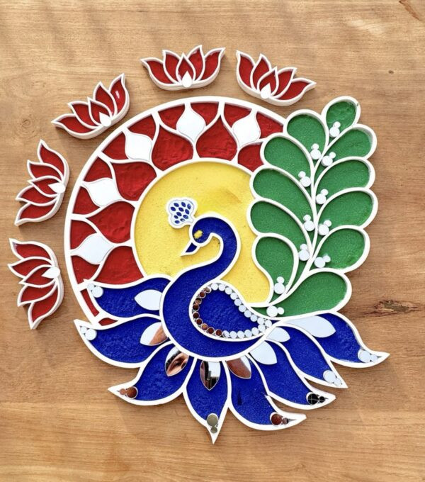 DIY Mayuri Rangoli Mat