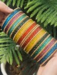 Multi Glass Bangles Set